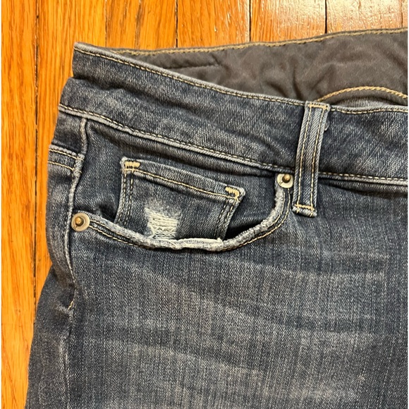 Paige Hoxton Ankle Skinny Jeans High Waist Size 30 Medium Distressed Wash - Picture 3 of 10